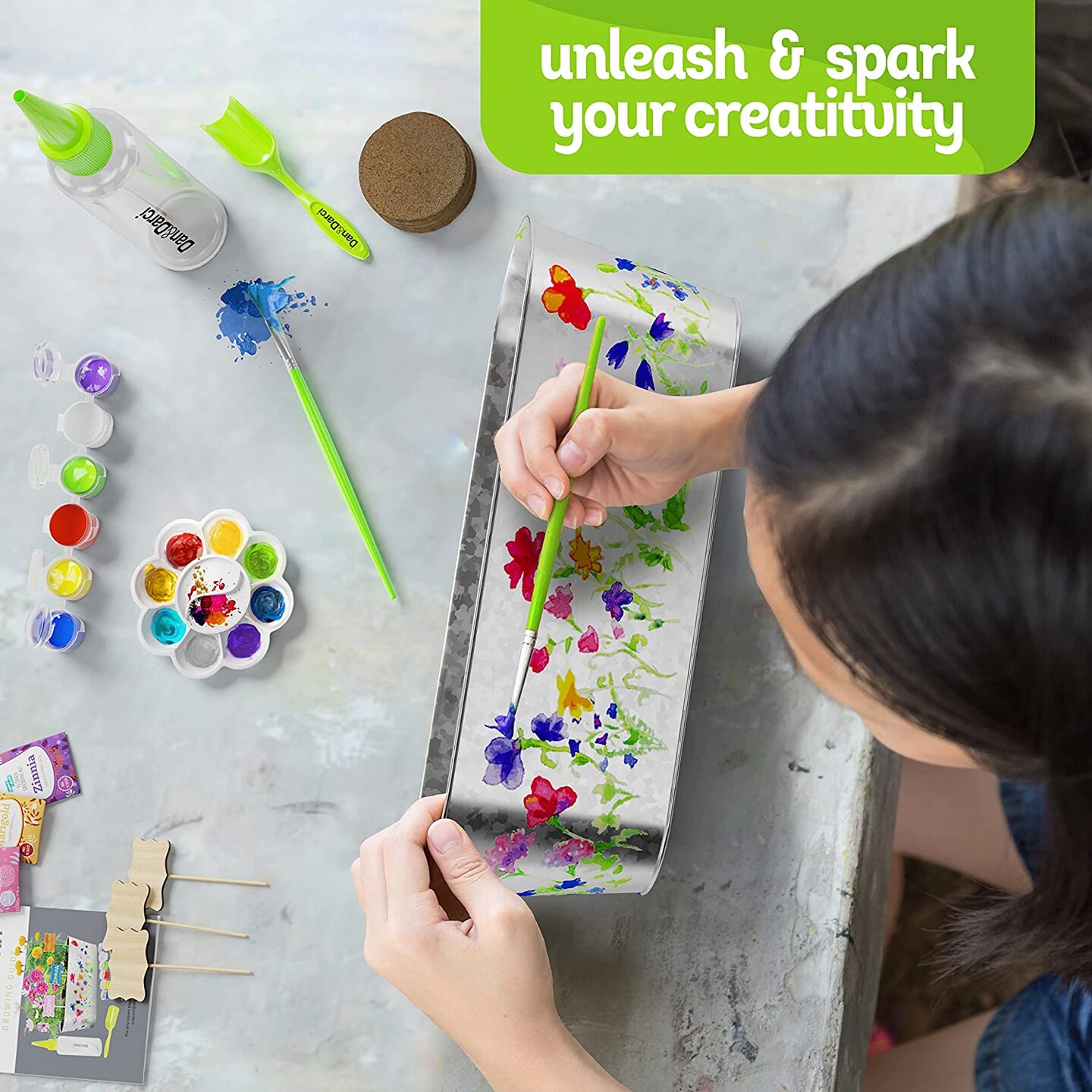 Paint & Plant Flower Craft Kit for Kids - Best Birthday Science Crafts Gifts for Girls & Boys Age 5 6 7 8-12 Year Old Girl Gift - Children Gardening Kits, Art Projects Toys for Ages 5-12 years
