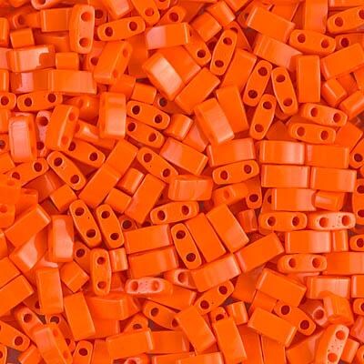 Miyuki Half Tila Bead, HTL-0406, Opaque Orange