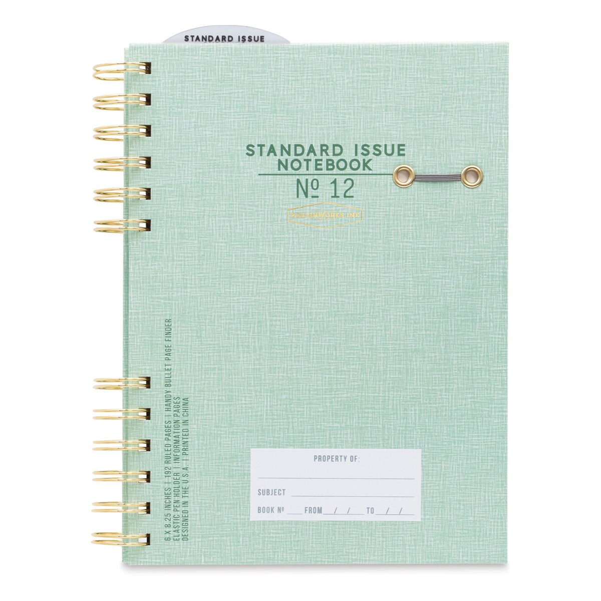 DesignWorks Ink Standard Issue Planner Notebook No. 12, Green
