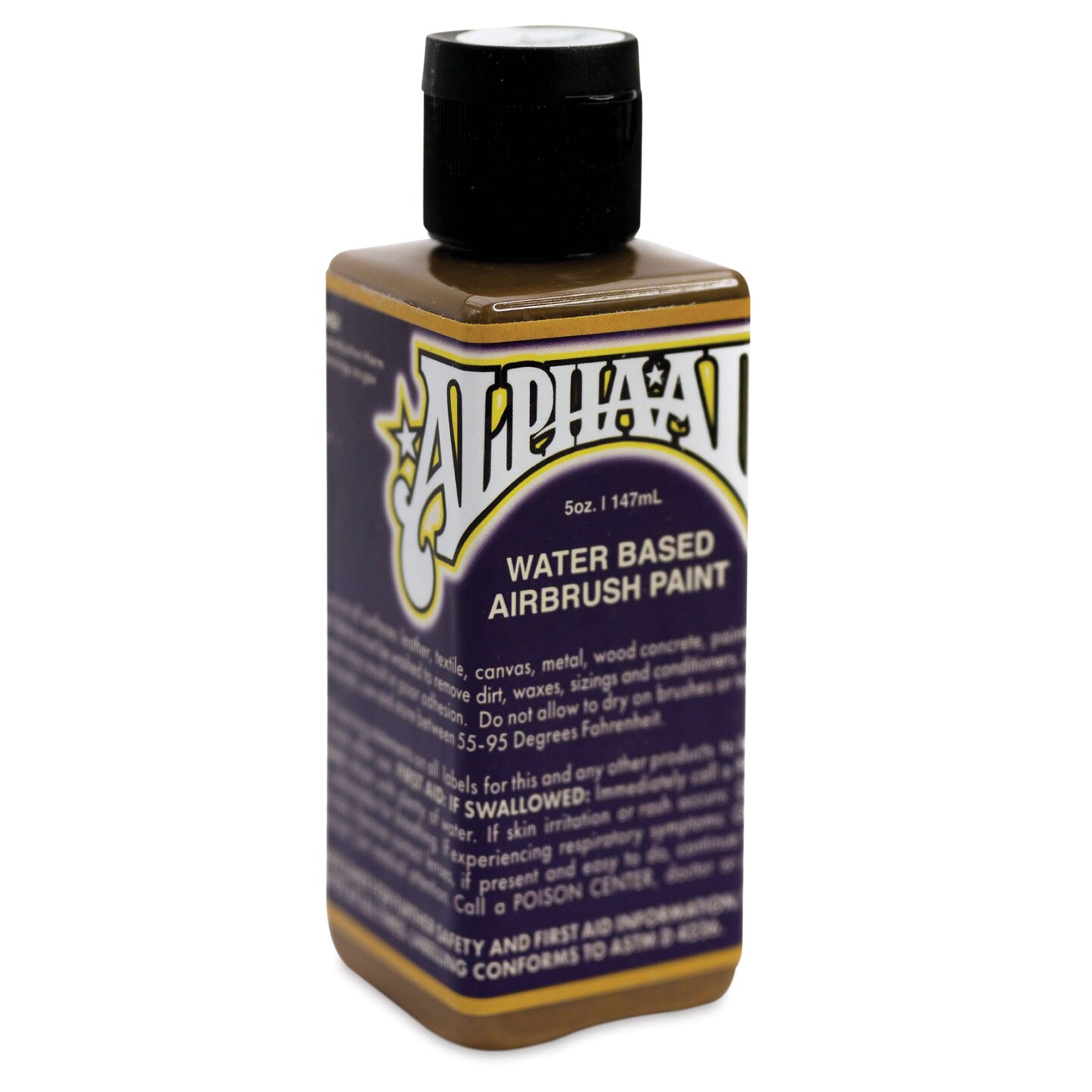 Alpha6 AlphaAir Airbrush Ready Paint - Medium Brown, 5 oz, Bottle