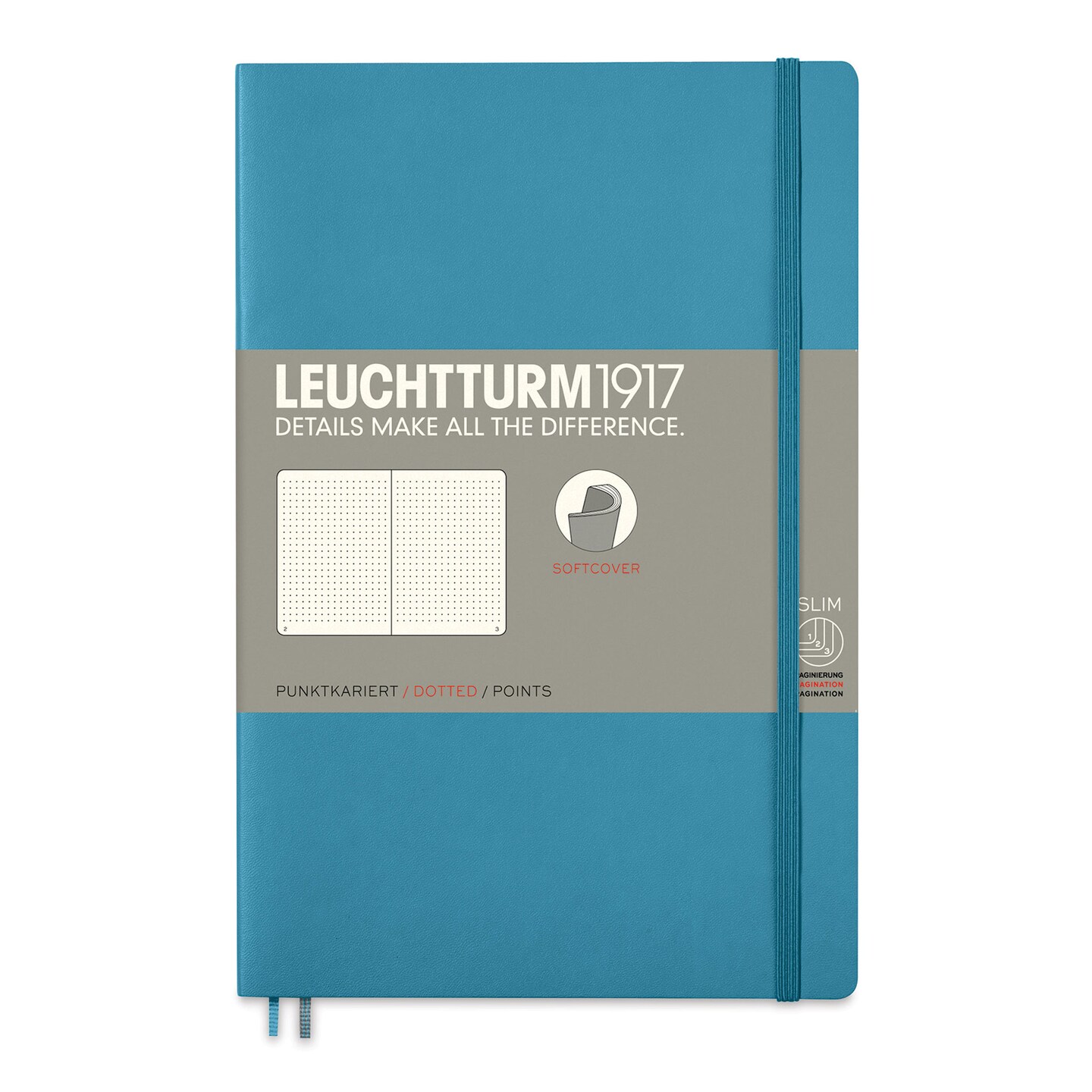 Leuchtturm1917 Dotted Softcover Notebook - Nordic Blue, 5&#x22; x 7-1/2&#x22;