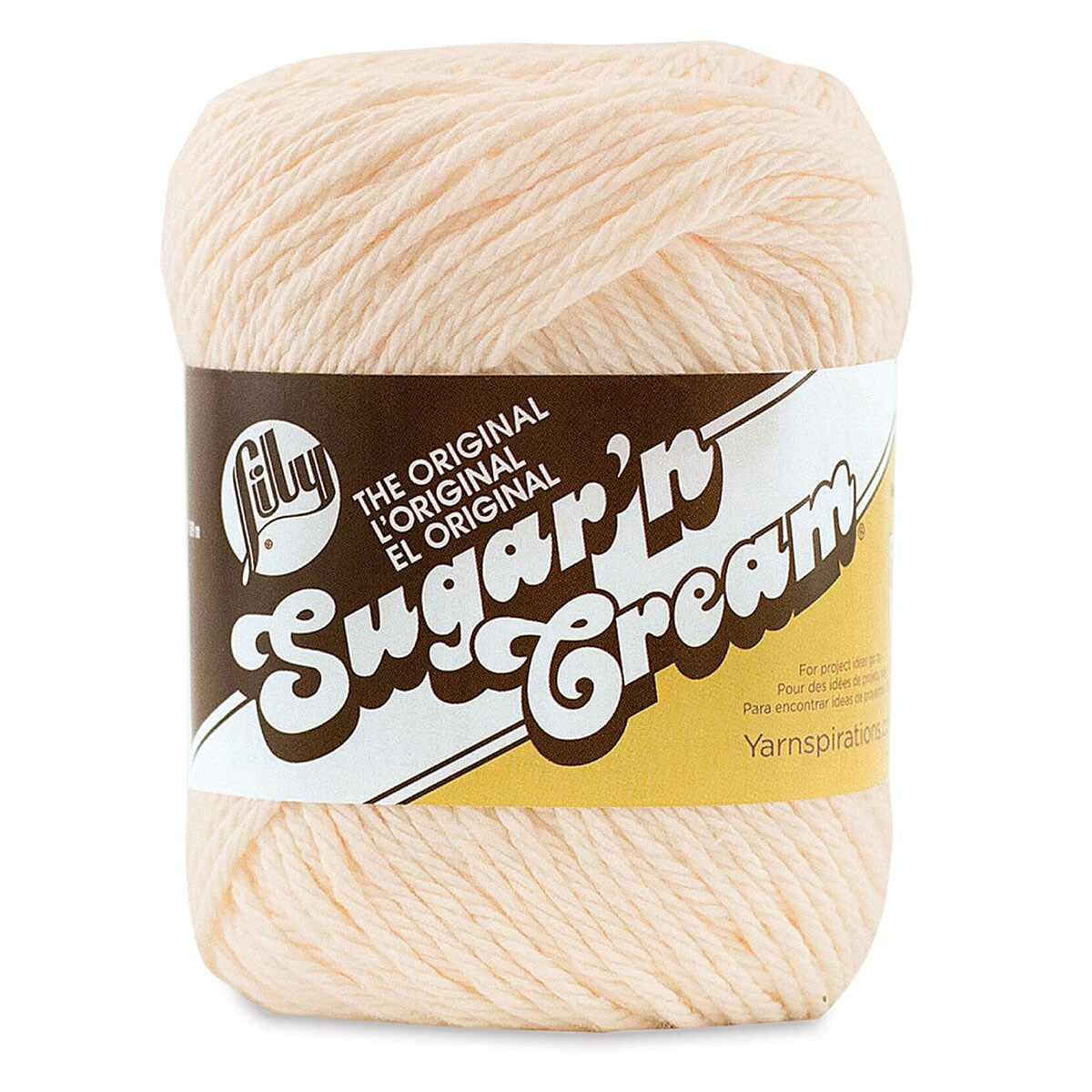 Lily Sugar N&#x27; Cream Yarn - 2.5 oz, 4-Ply, Soft Ecru