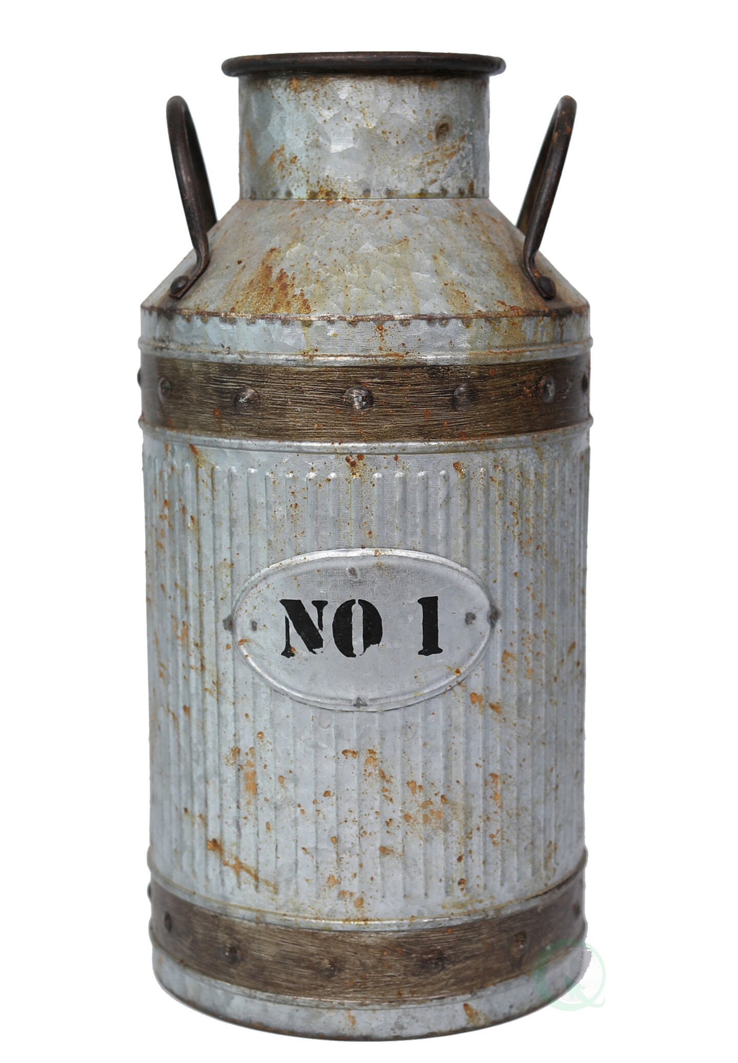 Galvanized Metal Rustic Milk Can
