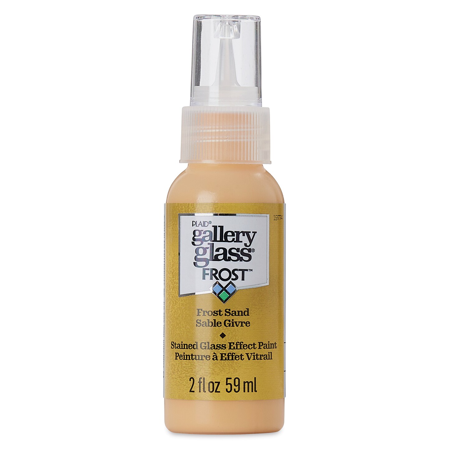Plaid Gallery Glass Paint - Frost Sand, 2 oz