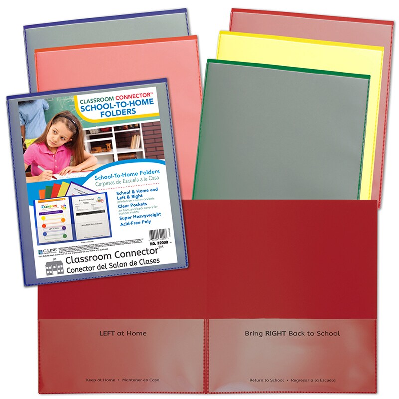 Classroom Connector&#x2122; School-To-Home Folders, Assorted Colors, Pack of 36