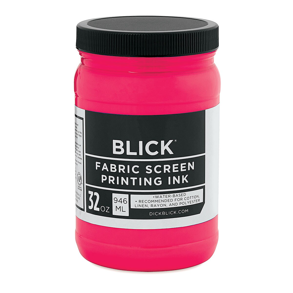 Blick Water-Base Acrylic Textile Screen Printing Ink - Fluorescent Magenta, Quart
