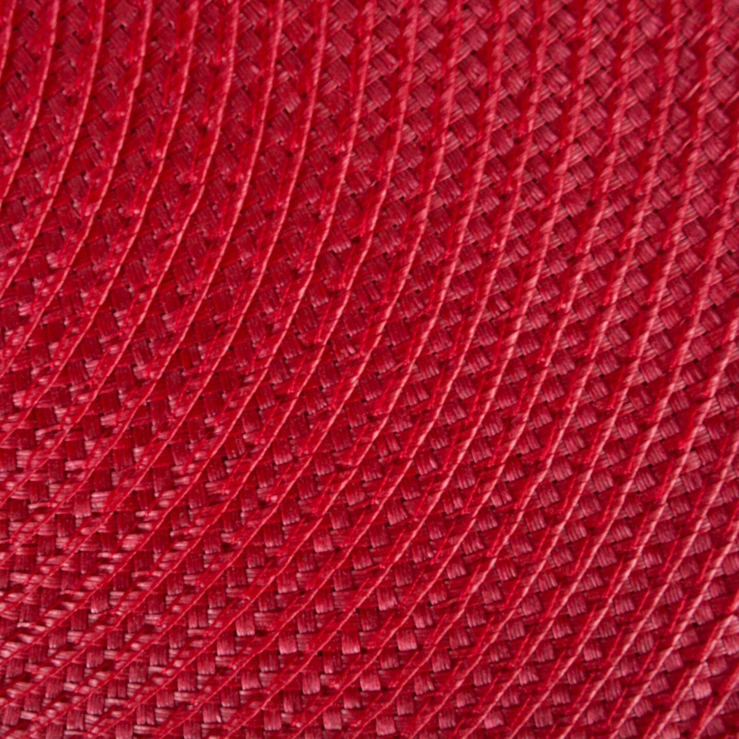 PLACEMAT ROUND WOVEN RED Set of 6