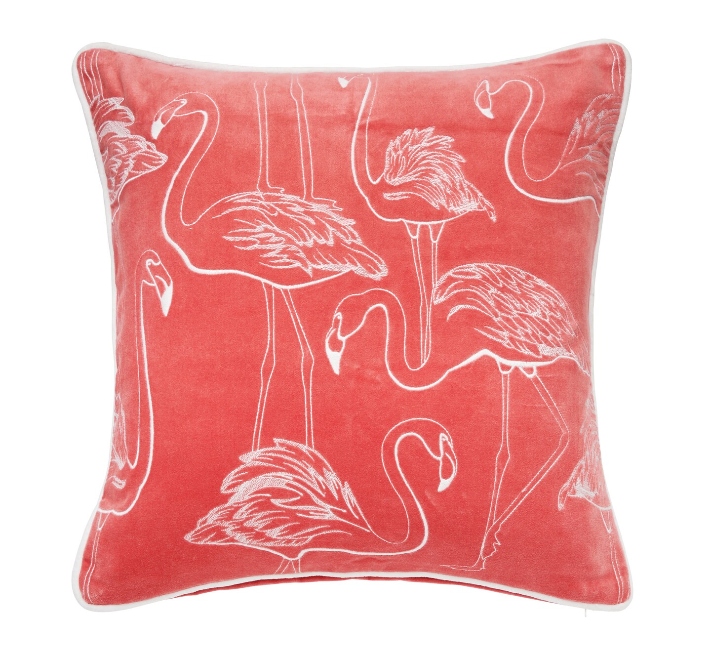 Flamingo Coral Velvet Pillow Michaels