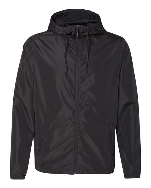 Independent Trading Co&#xAE; Men&#x2019;s Windbreaker Full-Zip Jacket Water-Resistant &#x26; Breathable Outerwear