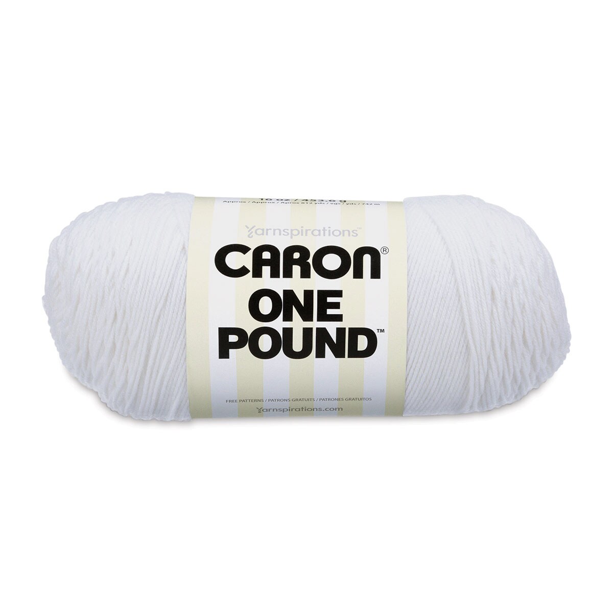 Caron One Pound Acrylic Yarn - 1 lb, 4-Ply, White