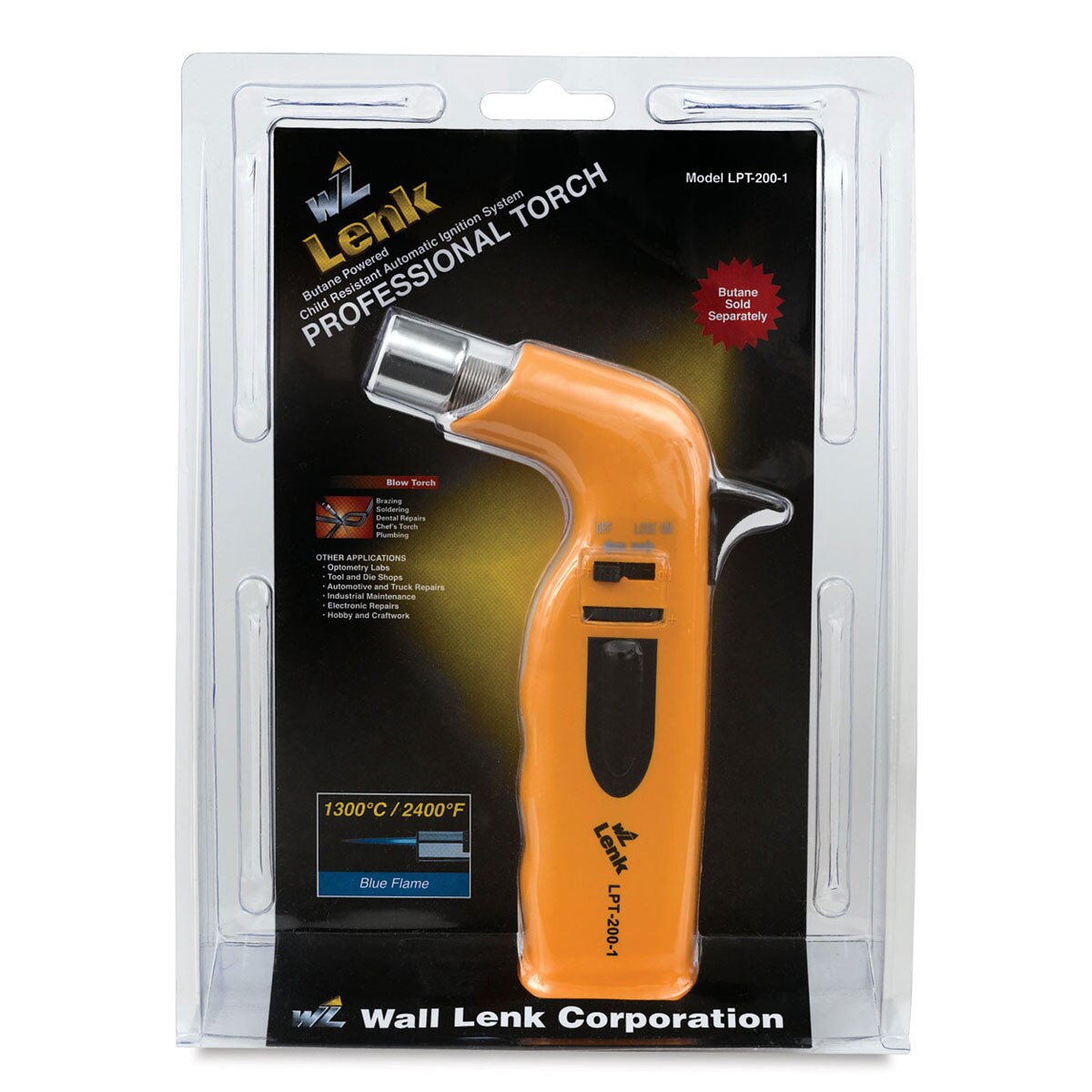 Wall Lenk Butane Torch - Auto-Ignite, LPT-200 Pro-Torch