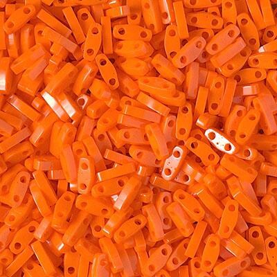 Miyuki Quarter Tila Bead, QTL-0406, Opaque Orange
