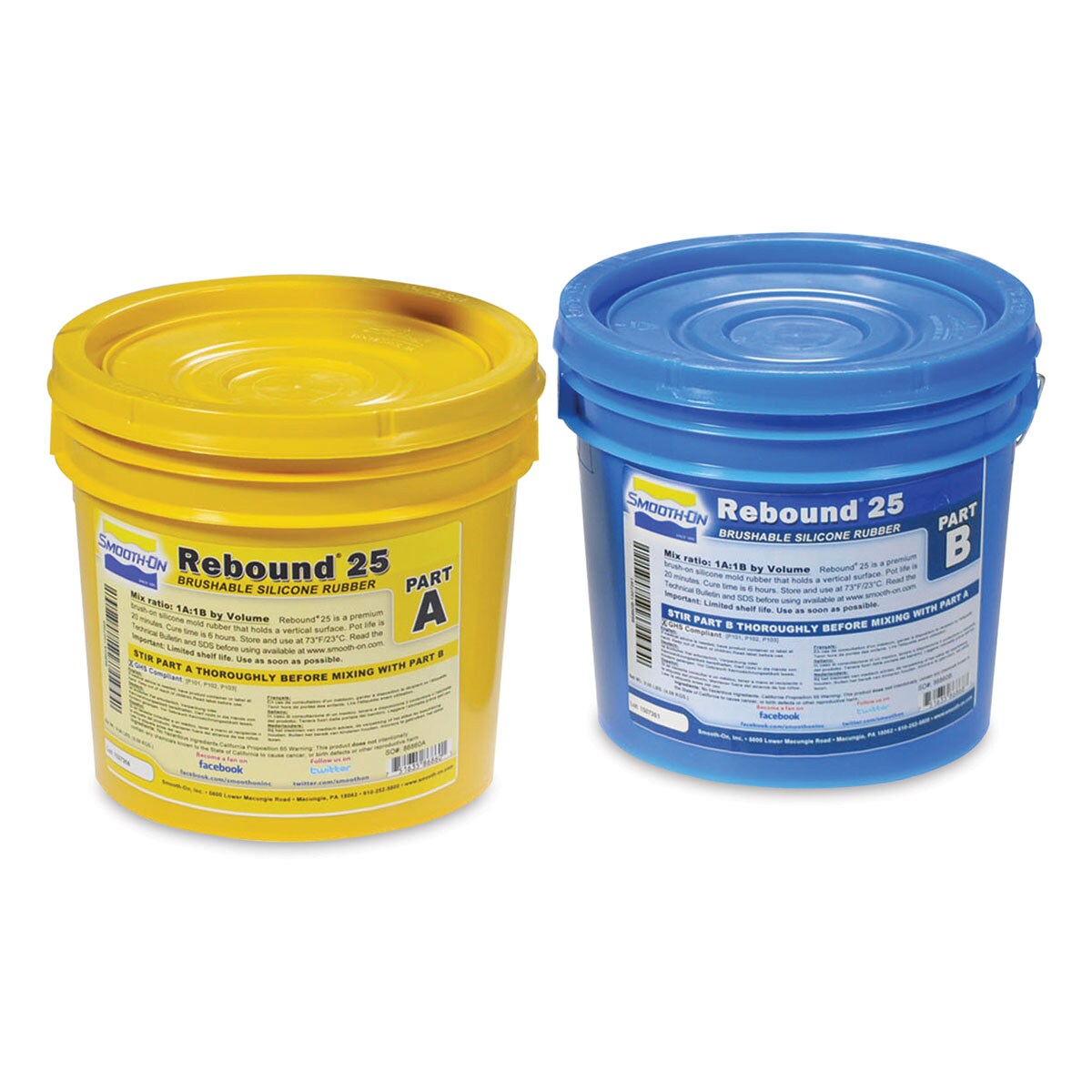Smooth-On Rebound 25 Silicone Rubber - 2 Jars, Gallon