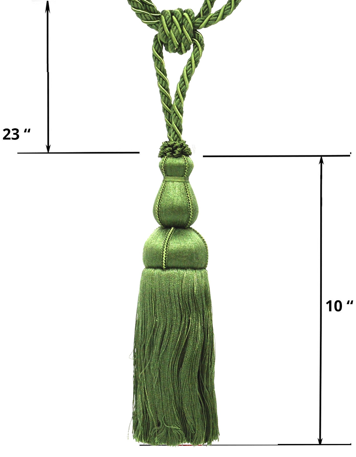 Belagio Single Tassel TieBack, 10" Long Tassel, Colors Collection