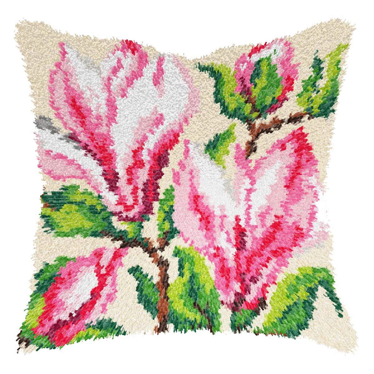 Orchidea Magnolia Pillow Cover Latch Hook Kit Michaels