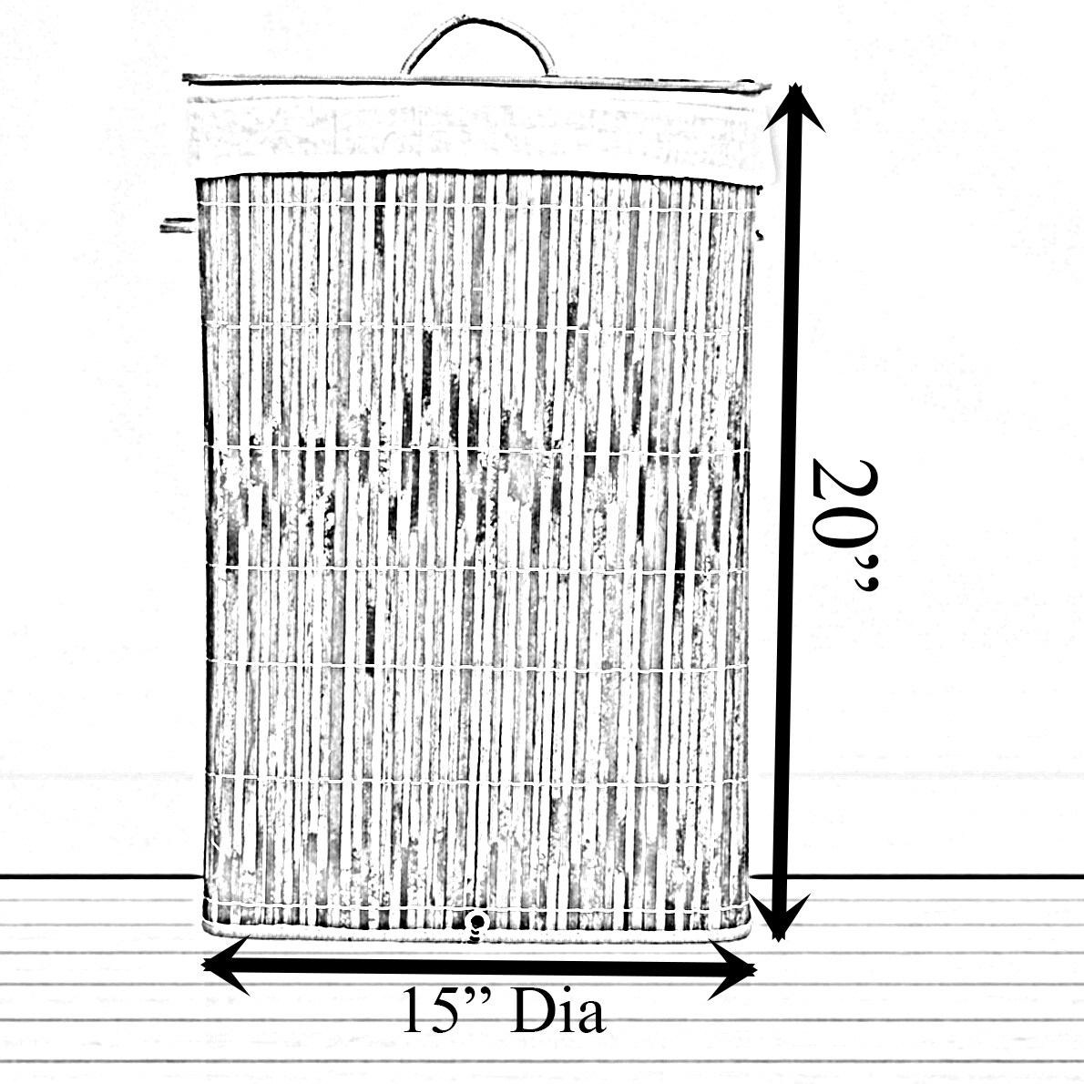Collapsible Waterproof Laundry Hamper with Lid and Handles for Organizer, Clothes, Toy Durable Folder Washing Bin for Easy Carrying