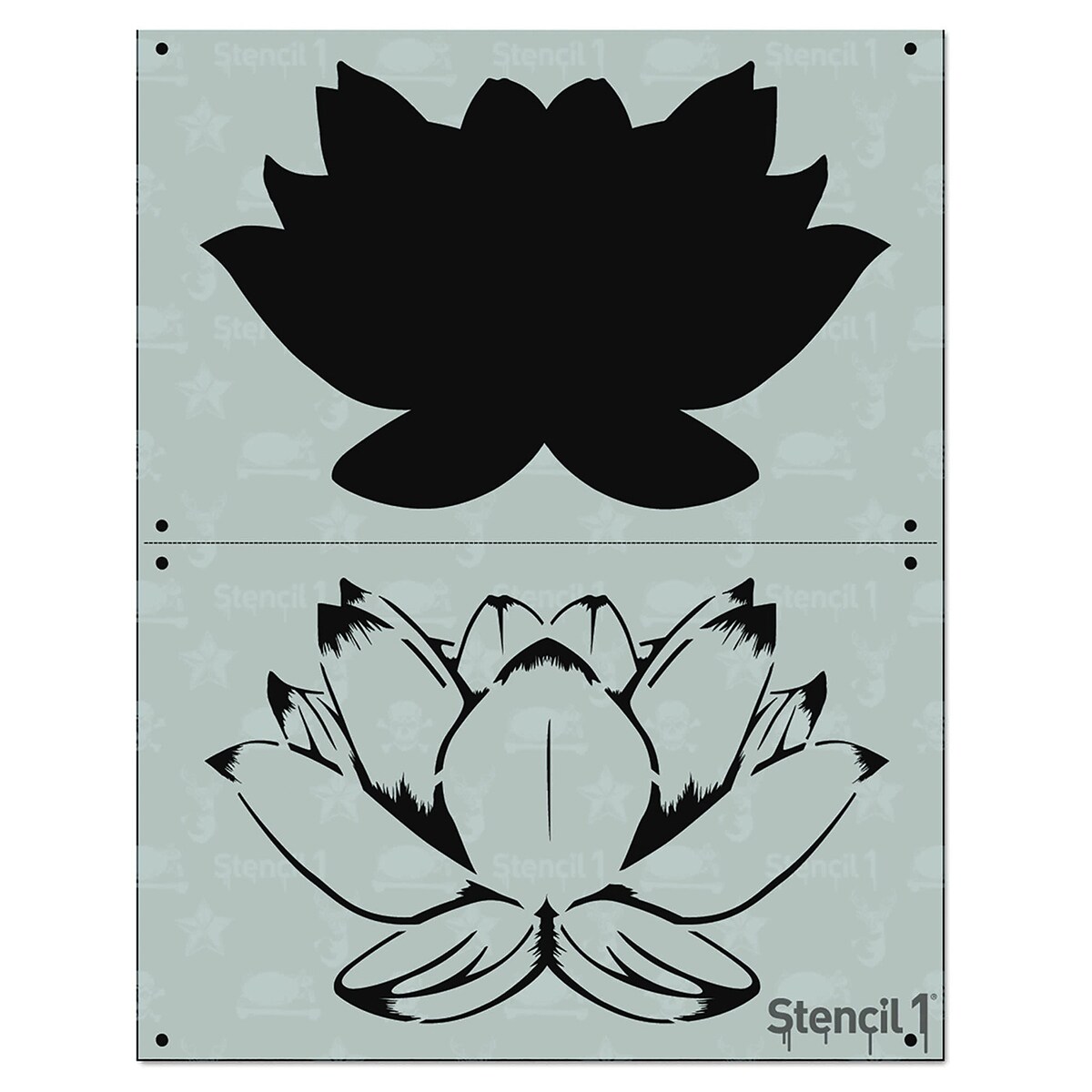 Stencil1 Multi-Layer Stencil, Lotus, 2 Layer
