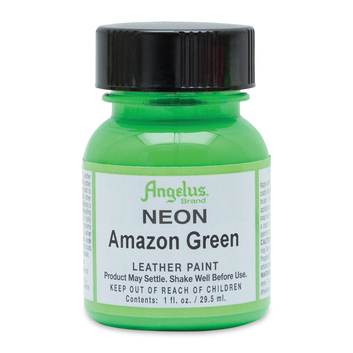 Angelus Acrylic Leather Paint - Neon Amazon Green, 1 oz