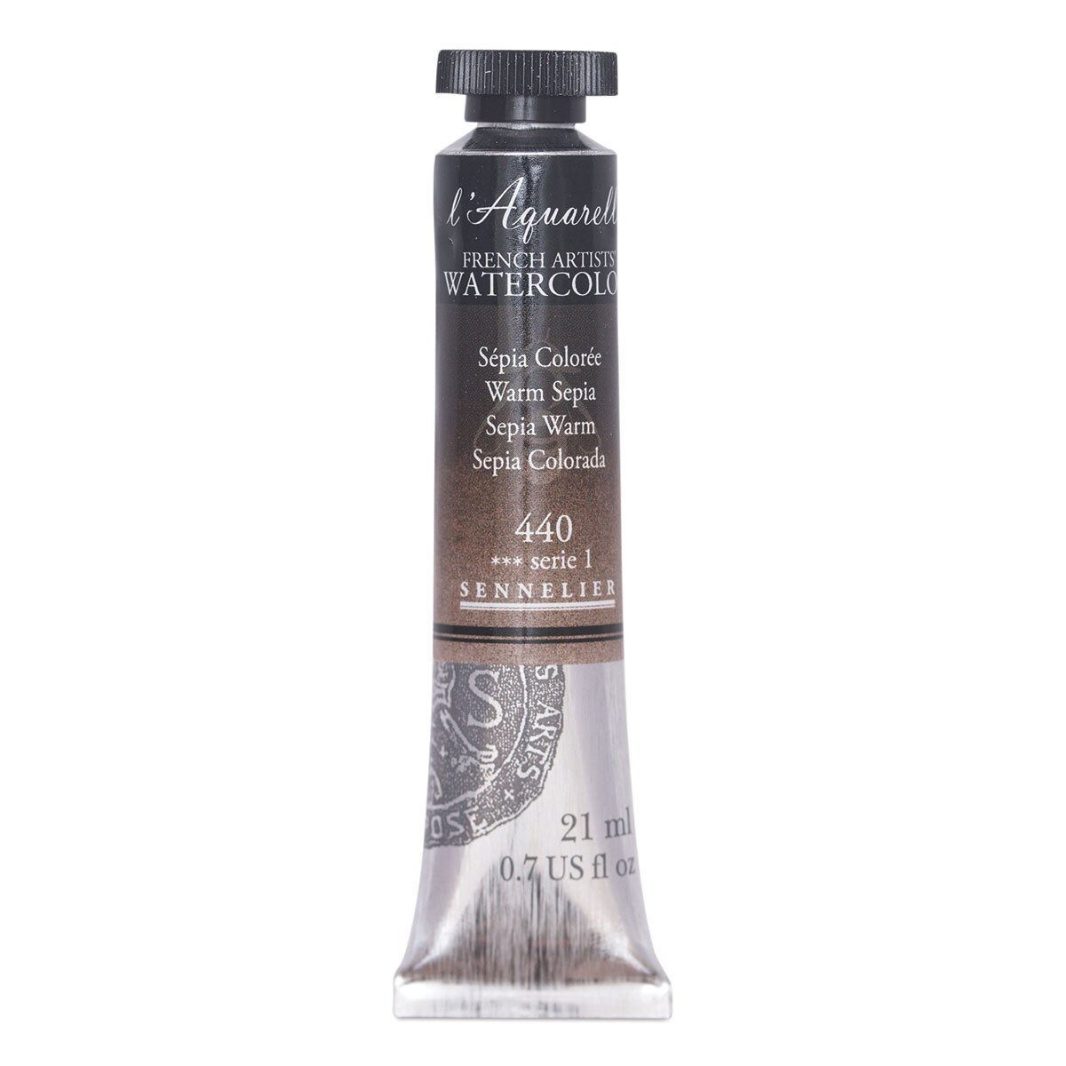 Sennelier French Artists&#x27; Watercolor - Warm Sepia, 21 ml Tube