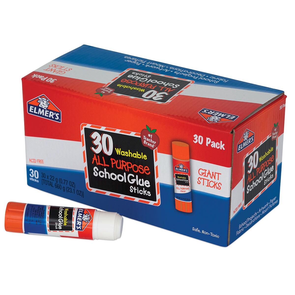 Elmer's Glue Stick - All Purpose Washable Clear Glue Sticks, Pkg of 30 ...