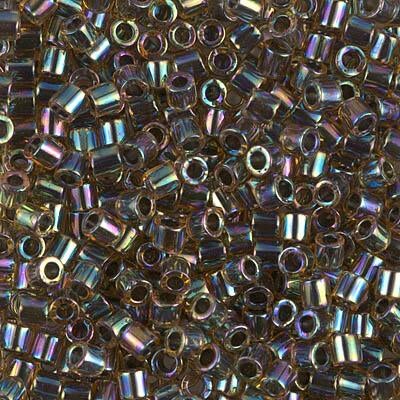 Miyuki Delica Bead 8/0, DBL0089, Blue Lined Light Topaz AB