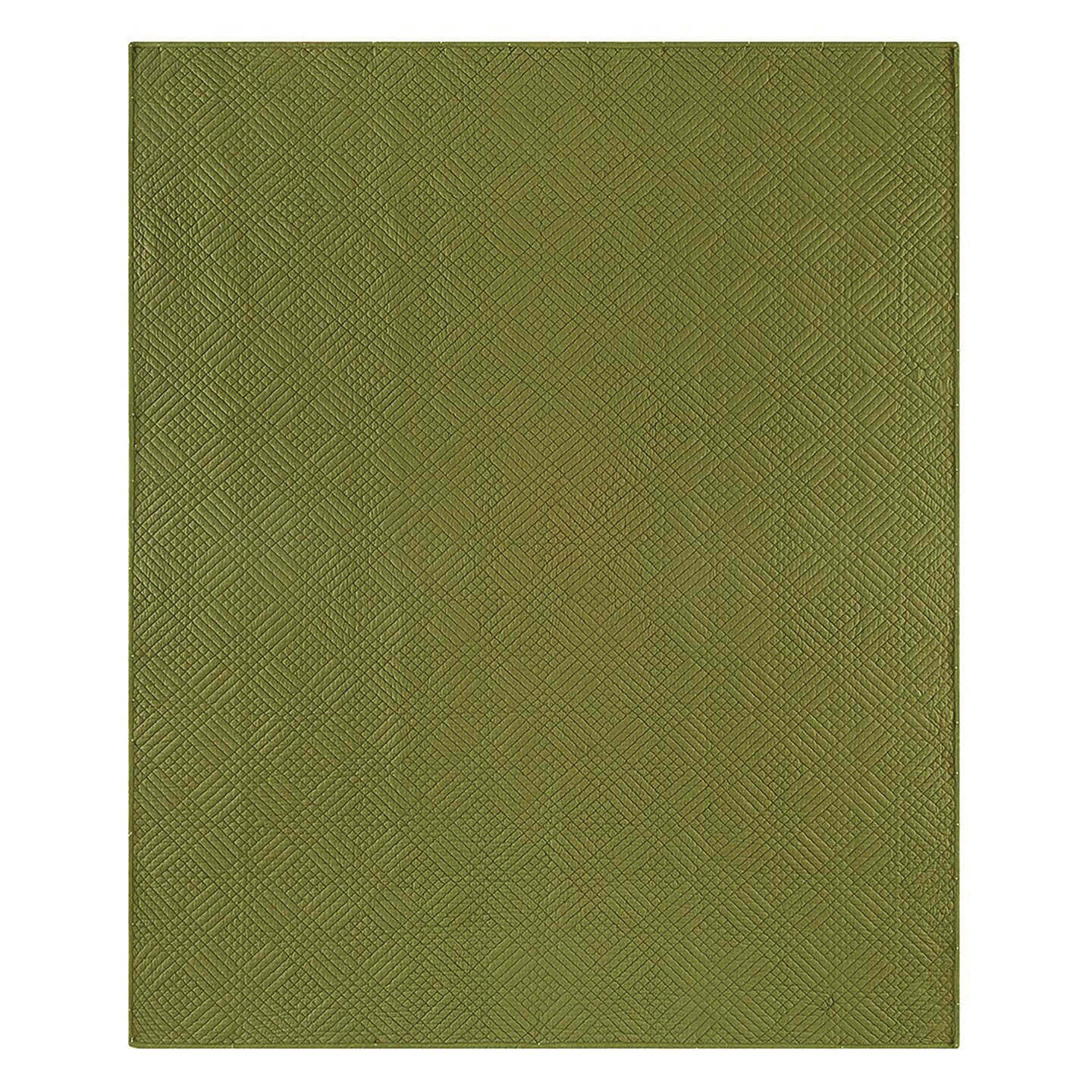 Hampton Forest Green Cotton Quilted 50" x 60" Throw Blanket Michaels