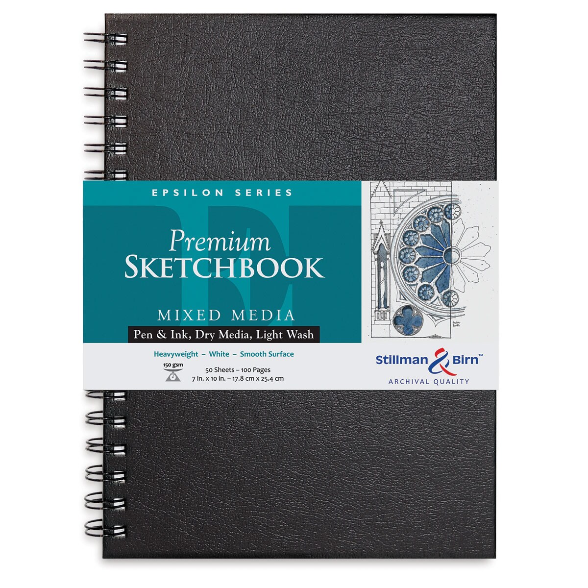 Stillman & Birn Epsilon Series Sketchbook - 10" x 7", Portrait, Wirebound, 50 Sheets