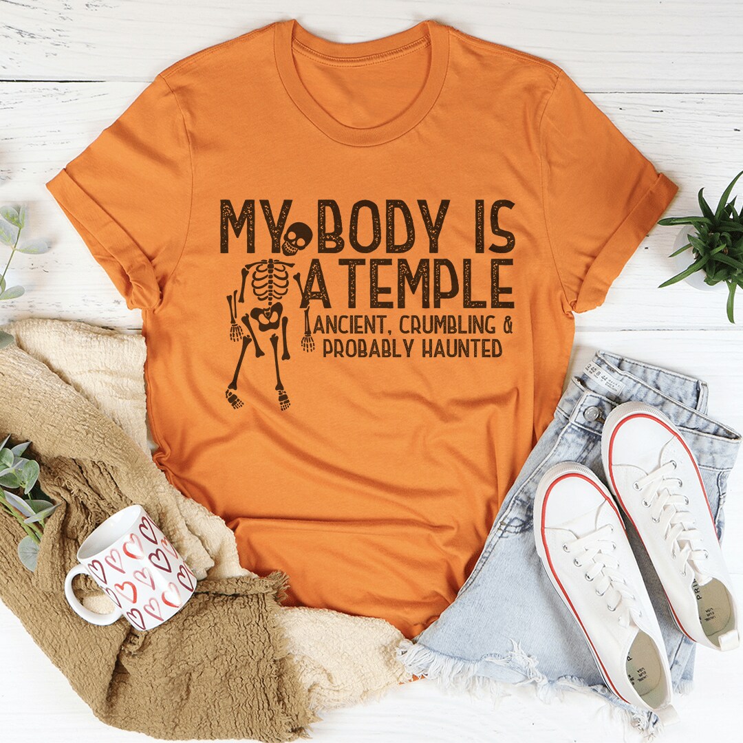 Women&#x27;s My Body Is A Temple Halloween T-Shirt