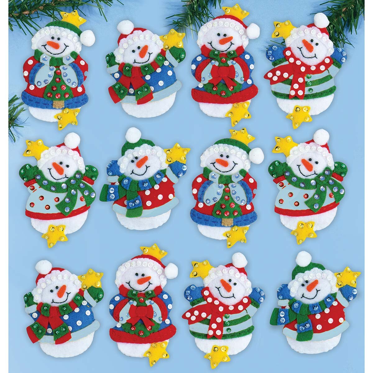 Snowman DIY Kit Needle Felting Kit Snowman Kit Christmas Kit Make Your Own  Christmas Decoration Craft Kit Christmas Craft 