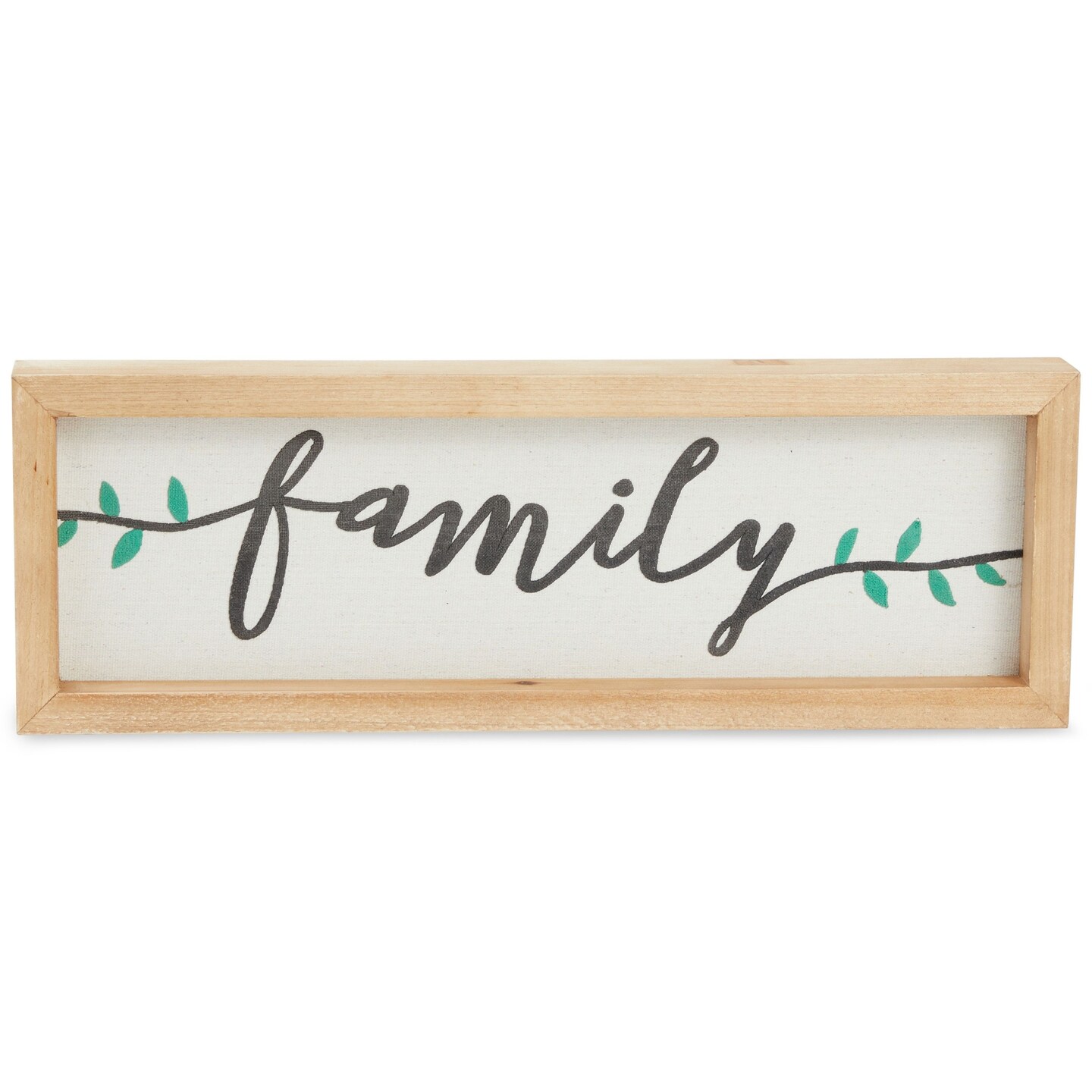Wooden Family Sign 17&#x22; x 6&#x22;, Rustic Hanging Farmhouse Wall Decor for Home