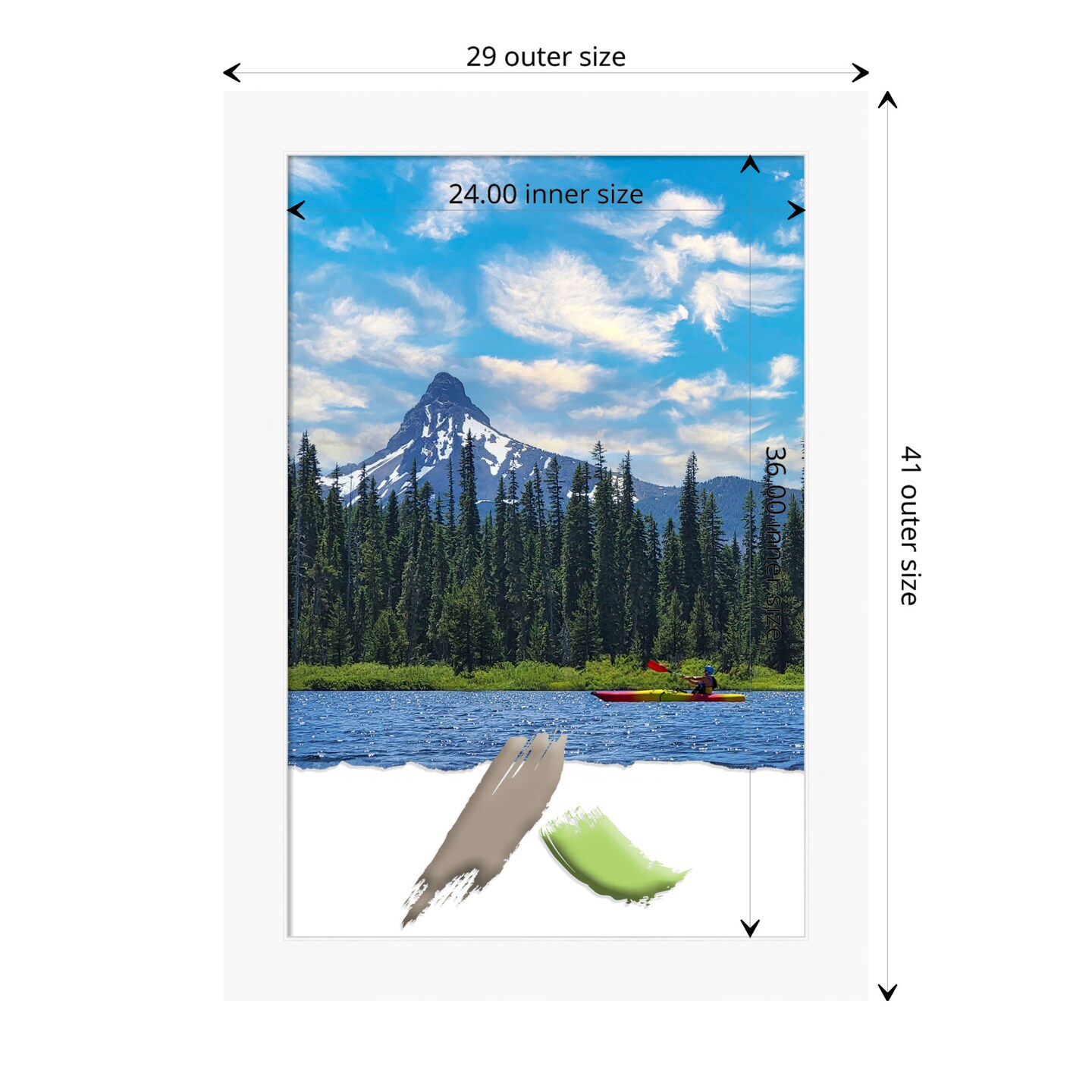 Cabinet White Picture Frame, Photo Frame, Art Frame