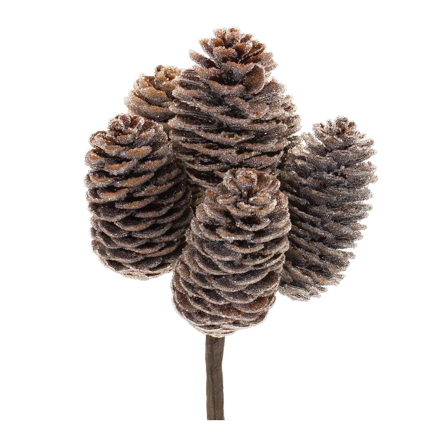 Melrose Frosted Pinecone Artificial Christmas Bundles - 9&#x22; - Brown - Set of 12