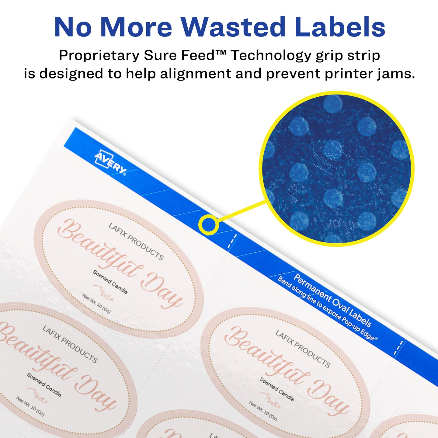 Avery Labels Variety Pack, Sure Feed Technology, Laser/Inkjet, Assorted Label Shapes, 126 Labels (80510)