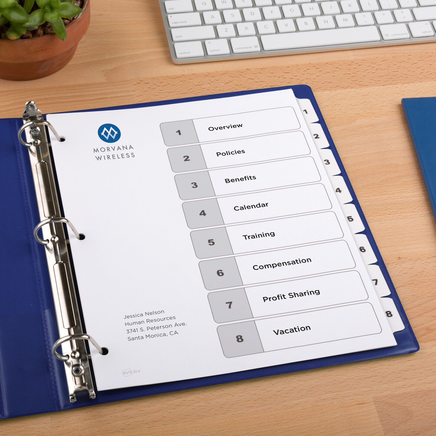 Avery Ready Index 8 Tab Binder Dividers, Customizable Table of Contents, Classic White Tabs, 3 Sets (11076)