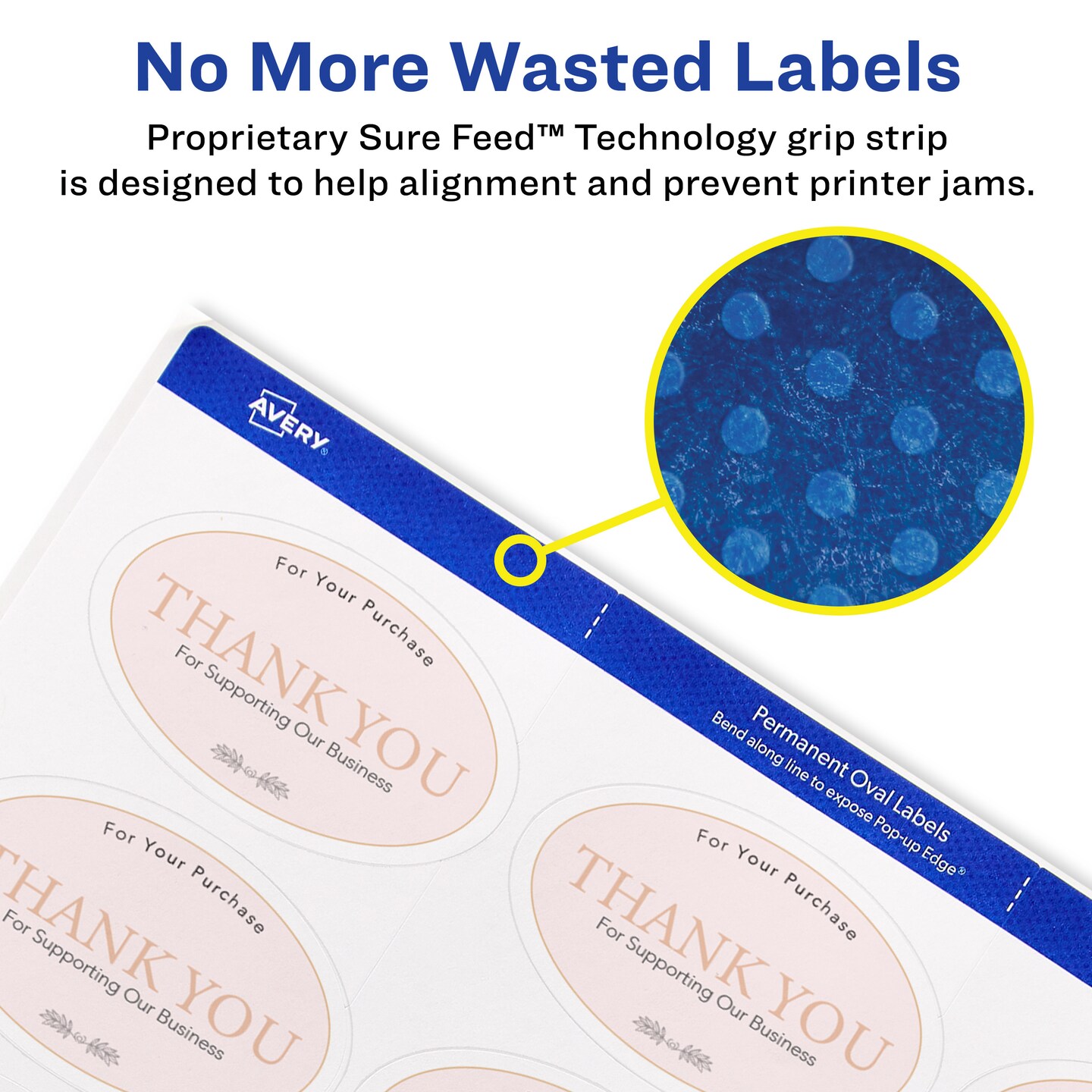 Avery Printable Blank Oval Labels, 1.5&#x22; x 2.5&#x22;, Matte White, 450 Customizable Labels (22564)