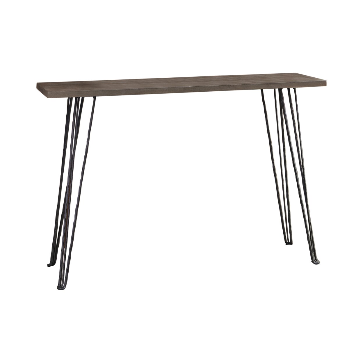 Grey Console Table with Hairpin Legs