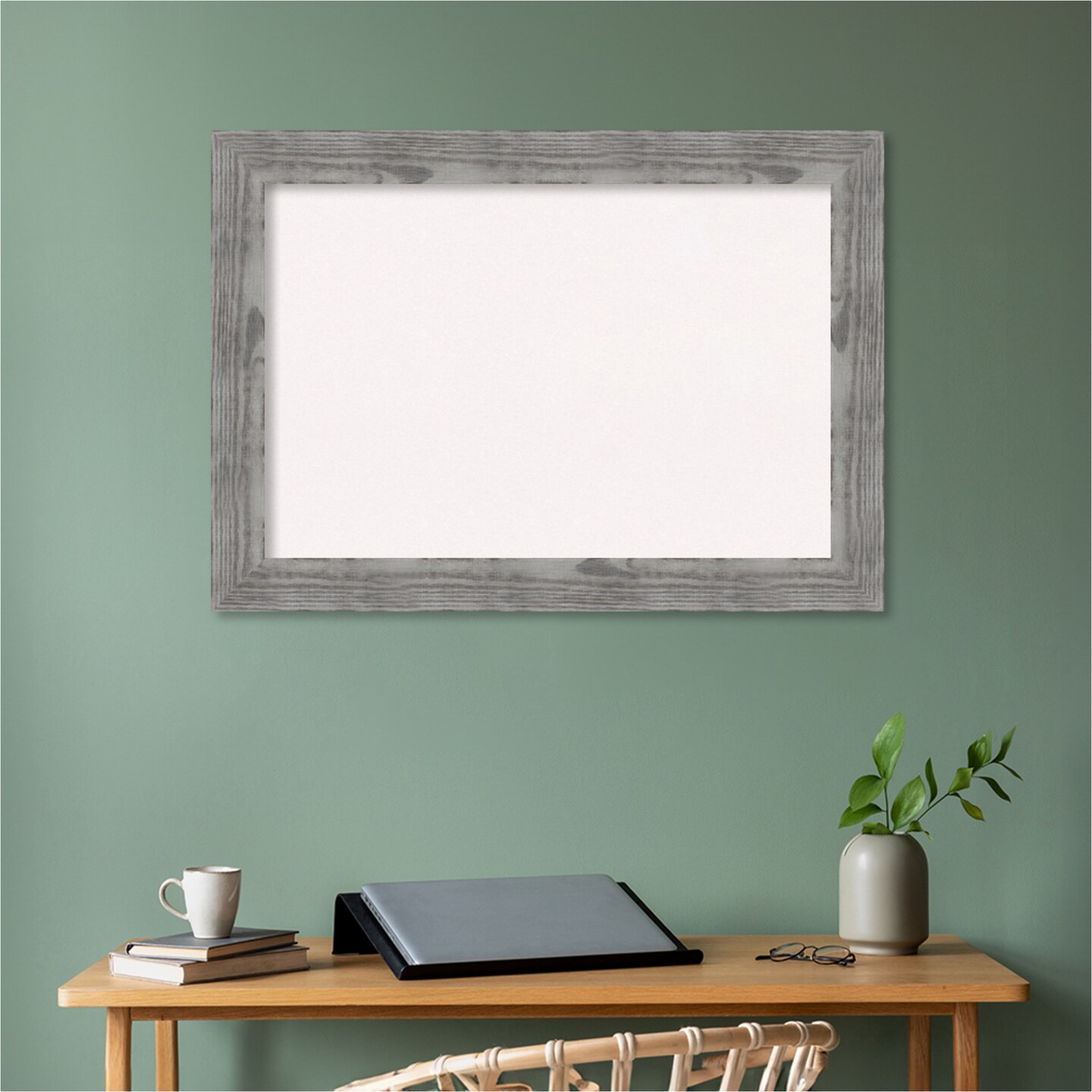 Bridge Wood Framed Corkboard, White Cork