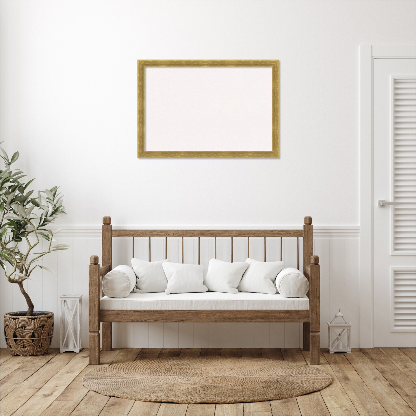 Angled Wood Framed Corkboard, White Cork
