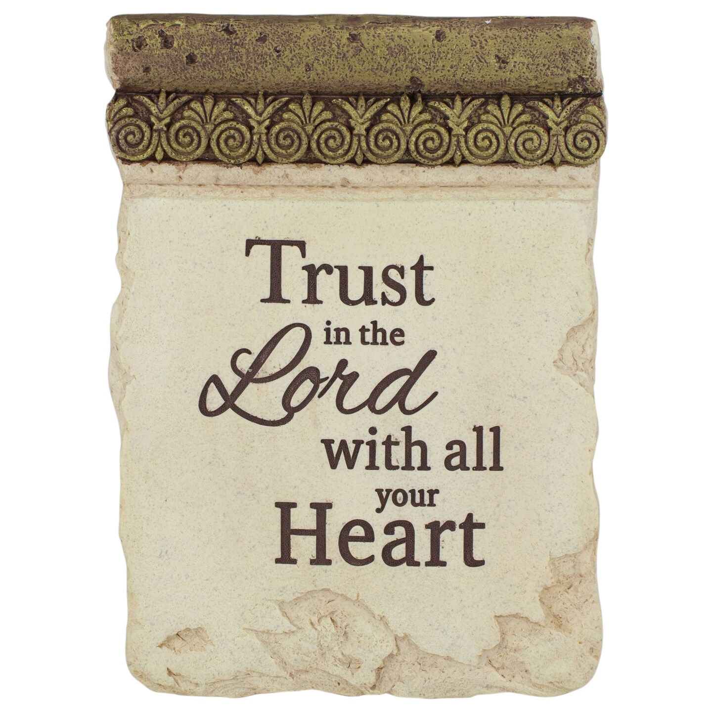 Roman 8&#x22; Inspirational Religious &#x22;Trust in the Lord with all Your Heart&#x22; Ornate Decorative Plaque