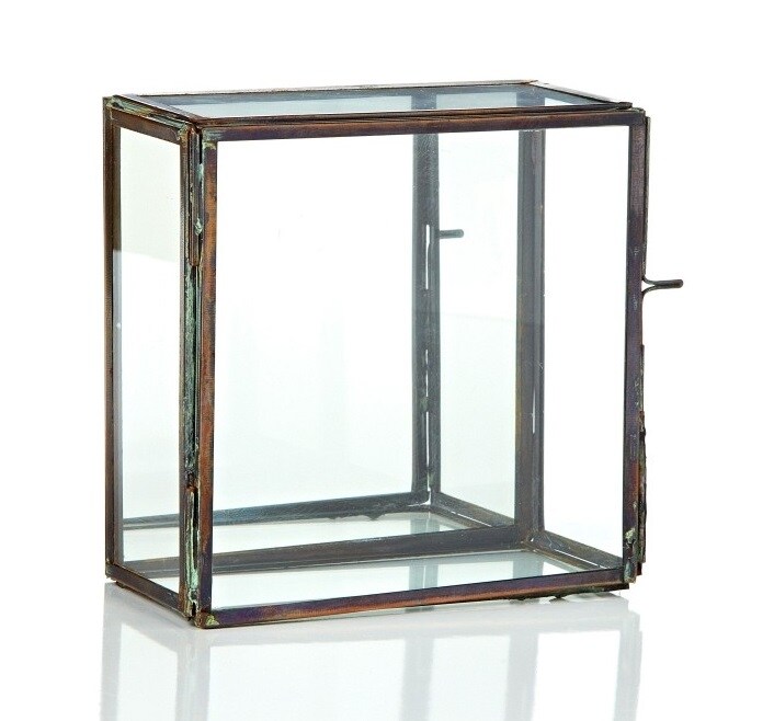 CC Home Furnishings Rectangular Glass Display Box with Hinged Door - 6.25&#x22;
