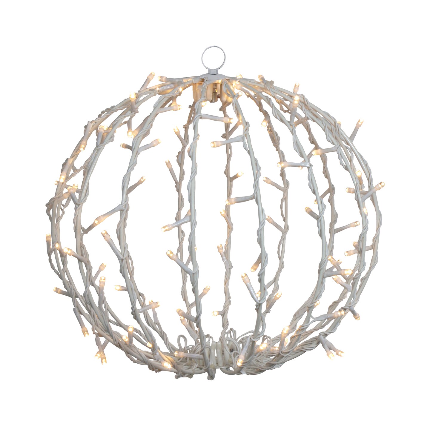 Northlight 13&#x22; LED Lighted Christmas Hanging Ball Decoration &#x2013; Warm White Lights
