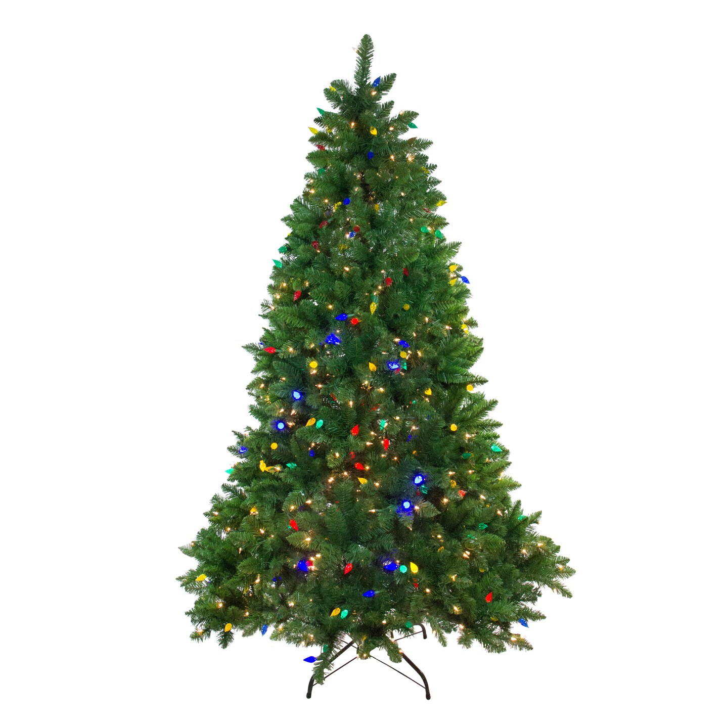 Northlight 7.5' Pre-Lit Medium Huron Pine Artificial Christmas Tree - Dual Color LED Lights