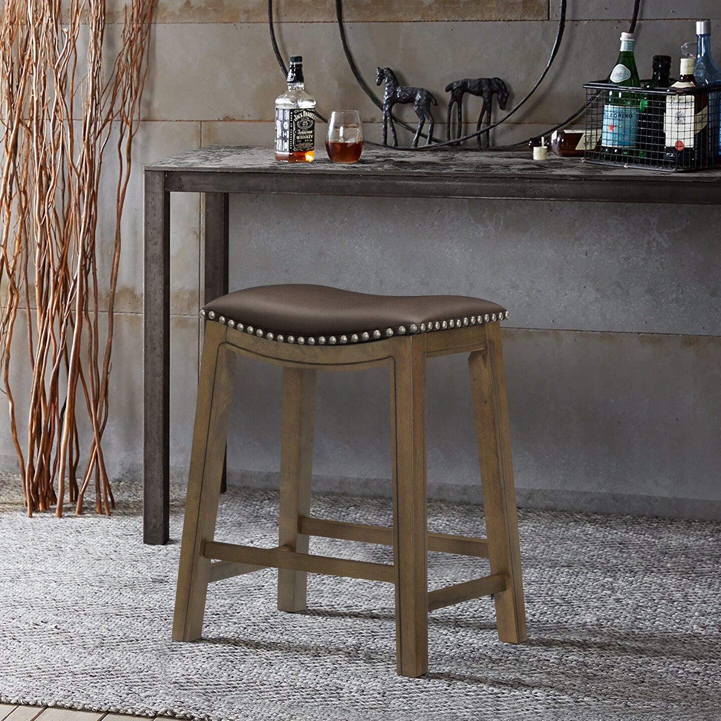 Saddle backless bar discount stools