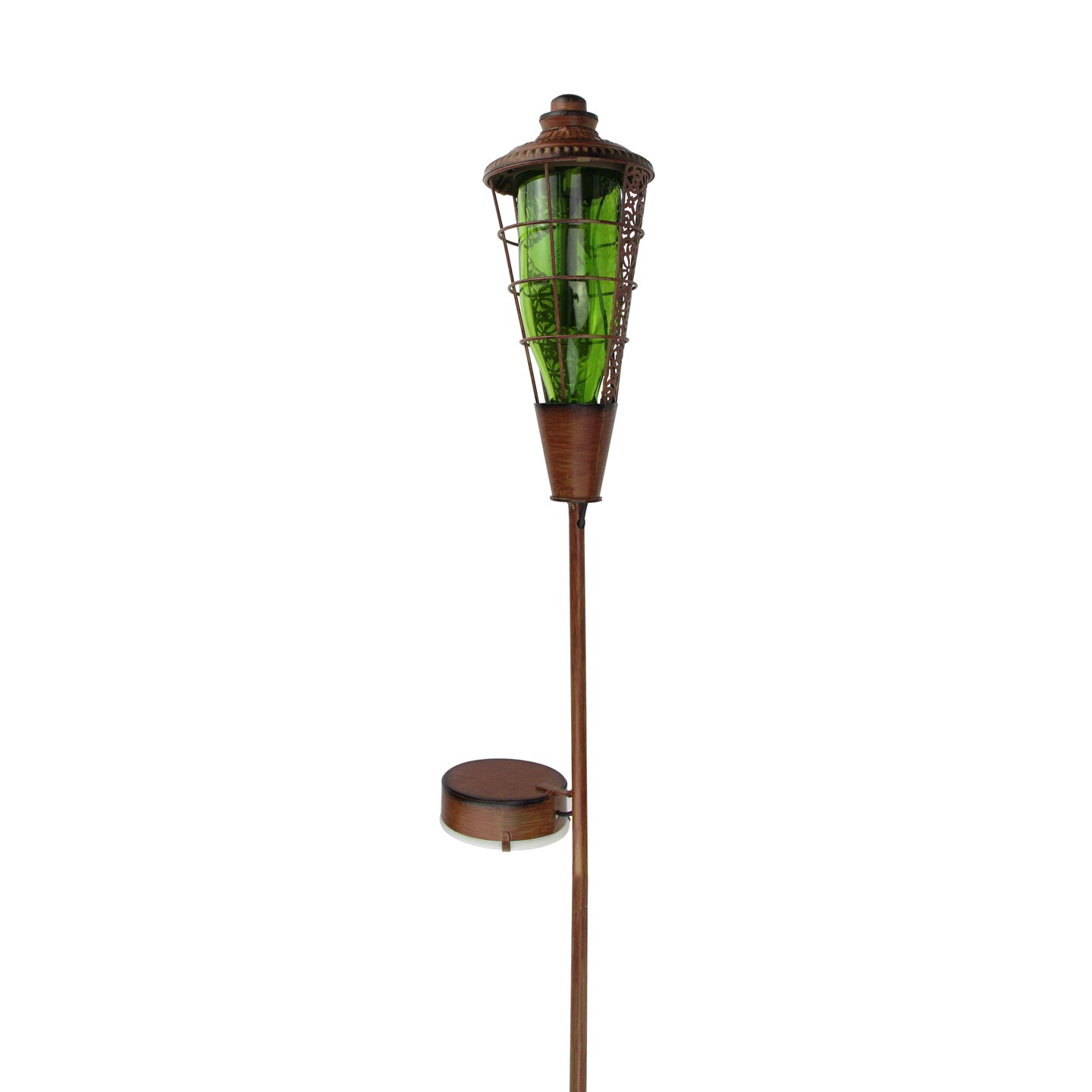 Gerson 38.5&#x22; Green and Brown Lighted Water Vapor LED Flame Torch