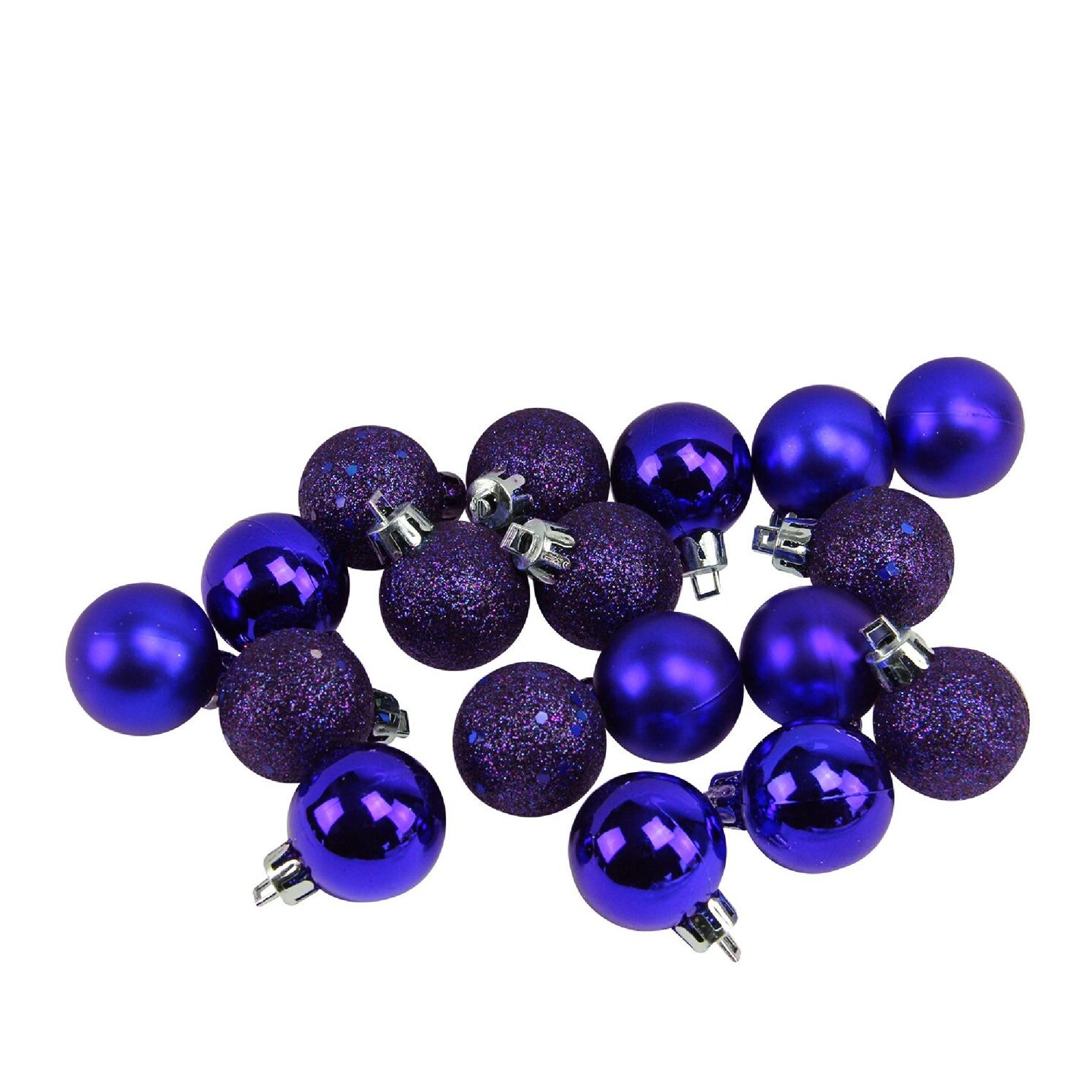Northlight 18ct Indigo Purple Shatterproof 4-Finish Christmas Ball Ornaments 1.25&#x22; (30mm)