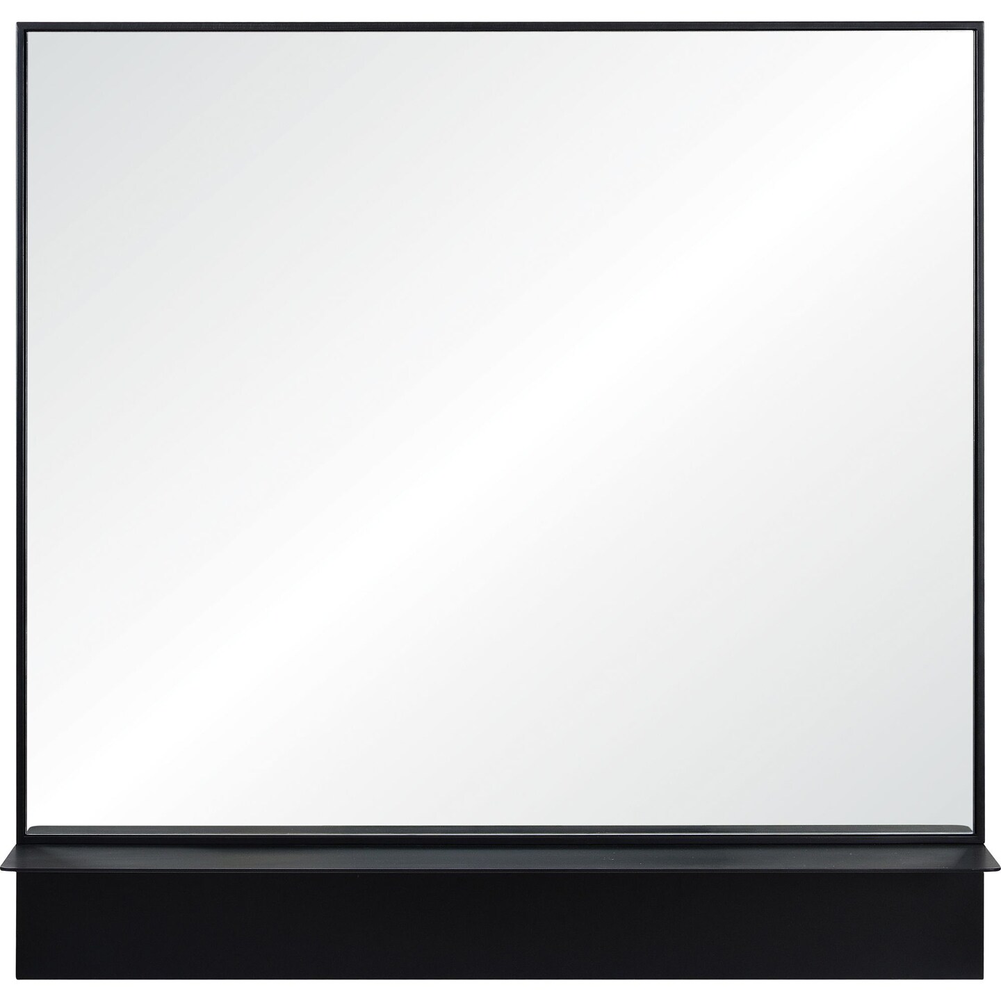 Signature Home Collection 35&#x22; Black Traditional Square Framed Wall Mirror