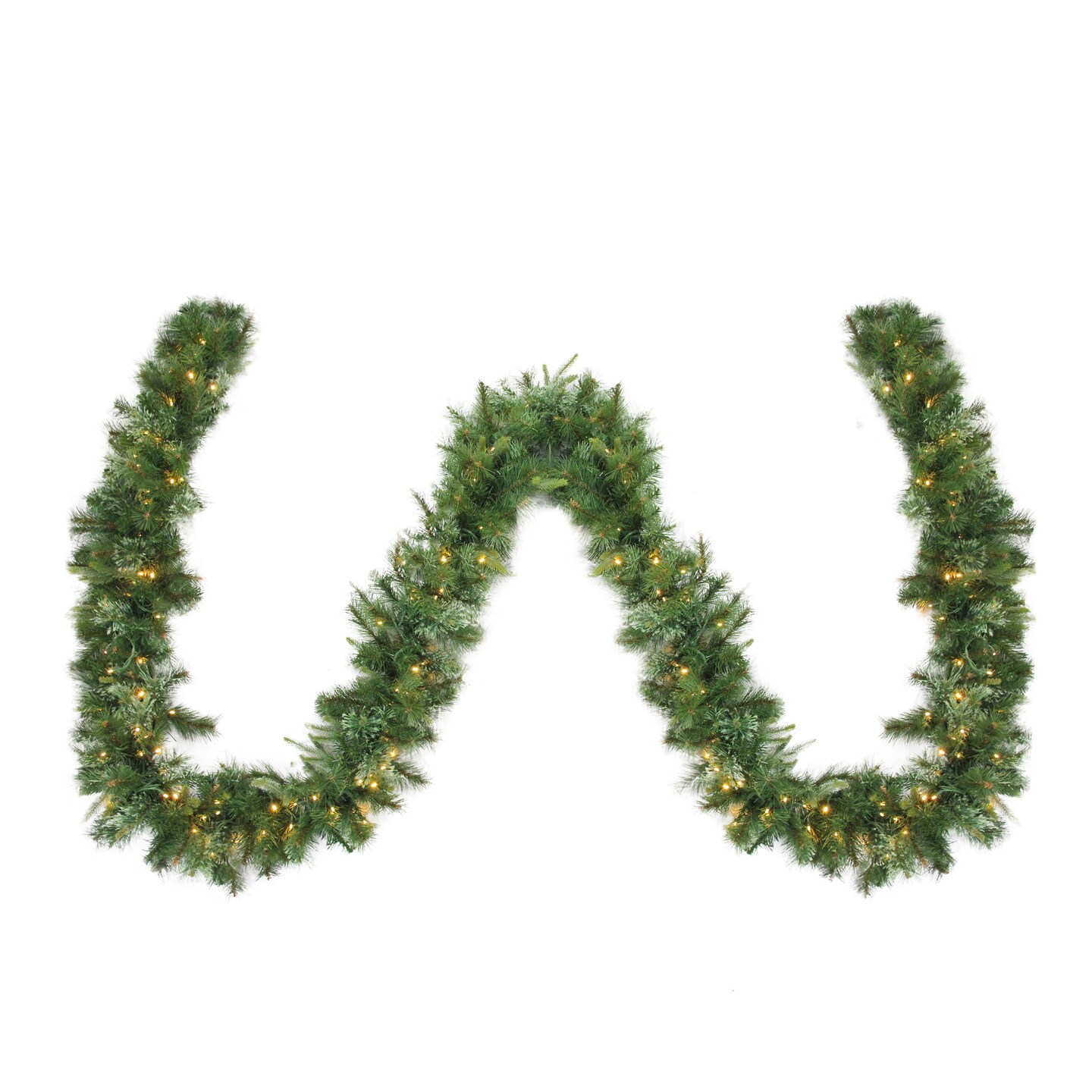 Northlight Pre-Lit Ashcroft Cashmere Pine Commercial Christmas Garland - 50&#x27; x 14&#x22; - Clear LED Lights