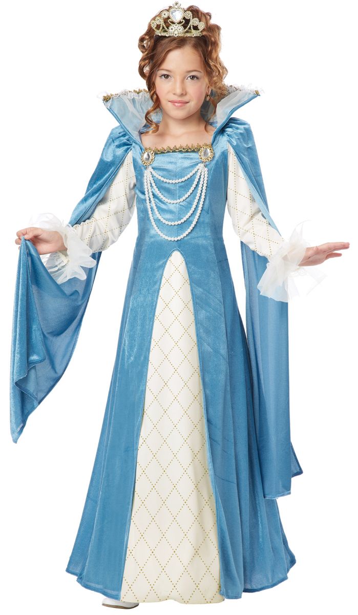 The Costume Center Blue and White Renaissance Queen Child Costume - Small
