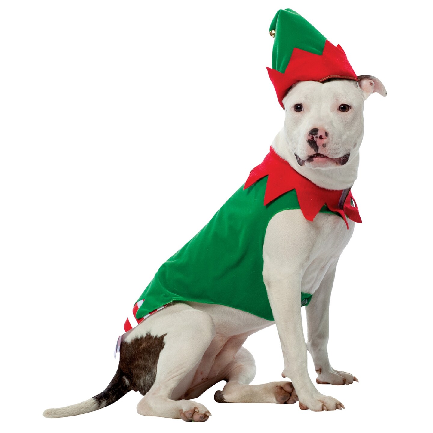The Costume Center Green and Red Elf Dog Christmas Pet Costume - Large