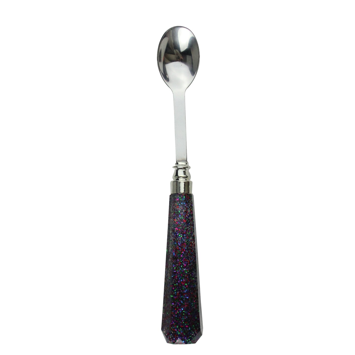 Wild Eye 9.5&#x22; Multi-color Glitter and Silver Stainless Steel Mixing Cocktail Bar Spoon